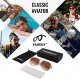 FEISEDY Vintage Retro 70s Plastic Aviator Sunglasses Women Men Classic Large Squared Frame B2751