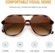 Polarized Aviator Sunglasses for Women Men UV400 Protection Trendy Sunglasses Double Bridge 70s Retro Vintage Aviators