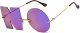 HomeSoGood Letter NO Irregular Rimless Sunglasses, Unique Design Metal Frame party Glasses for women men(F,Purple)