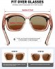 Oversized Fit Over Glasses Sunglasses for Women Men Large Trendy Polarized Sunglasses for Driving UV Protection