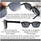 Polarized Clip On Sunglasses Over Prescription Glasses Men Women Compact Fit Non-Flip Up