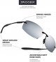 Xagger Polarized Driving Sunglasses for Men Rimless Metal Frame UV400 Protection Sun Glasses