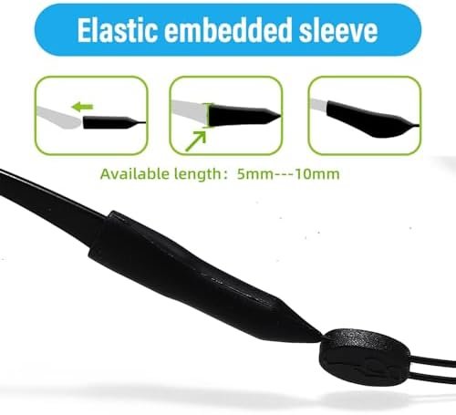 Eyeglass Strap 2Pcs Adjustable Glasses Strap - No Tail Sunglasses Strap,Sports Glasses Strap,Eyeglass Holder Strap,Eyeglasses Strap for Men Women