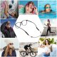 2PCS Adjustable Glasses Strap, No Tail Eyeglass Holder Sports Eyewear Retainer Sunglasses String Holder 35cm/14in
