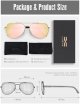 Sunglasses for Men Women Polarized New Shades Large Metal Frame - UV 400 Protection