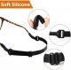 5 Pack Adjustable glasses retaining strap,No-Tail Adjustable Eyewear Retainer Straps, Fits Men's, Women's and Kids' Glasses and Sunglasses, Black, Length 8.2-13.0 inches