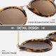 Women's Retro Round Sunglasses - Polarized Anti Glare UV400 Protection Vintage Driving Shades