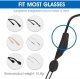 2PCS Adjustable Glasses Strap, No Tail Eyeglass Holder Sports Eyewear Retainer Sunglasses String Holder 35cm/14in