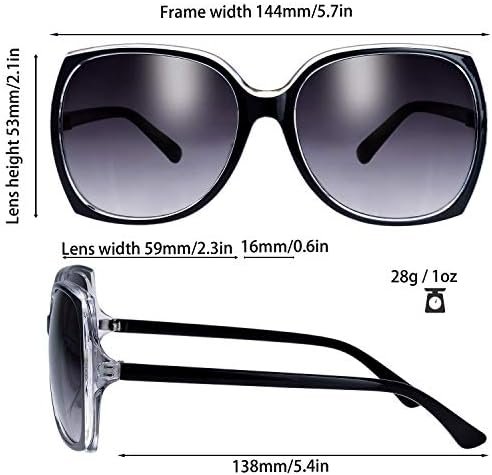 The Fresh Women's Oversized Square Jackie O Cat Eye Hybrid Butterfly Fashion Sunglasses - Exquisite Packaging