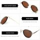 Retro Round Polarized Steampunk Sunglasses for Men Women-Circle Vintage Design Metal Frame UV400 Shades