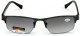 Metal Rectangular Progressive No Line Reading Glasses Tri-Focal Reader Outdoor Sunglasses