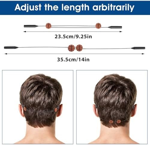 2PCS Adjustable Glasses Strap, No Tail Eyeglass Holder Sports Eyewear Retainer Sunglasses String Holder 35cm/14in