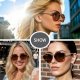Women's Retro Round Sunglasses - Polarized Anti Glare UV400 Protection Vintage Driving Shades