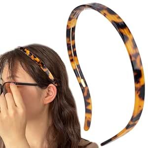 Headbands for Glasses Wearers, Tortoise Shell Headband Sunglasses Headband for Women Girls, No Headache No Pressure Comfortable Non Slip Head Bands, Thin Hairbands for Women