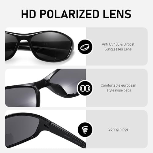 Bifocal Reading Sunglasses Men Women Sports Style Sun Reader Wrap Around Build-In UV Protection Driving glasses LK6092
