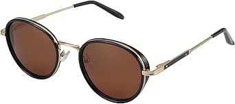 Retro Round Polarized Steampunk Sunglasses for Men Women-Circle Vintage Design Metal Frame UV400 Shades