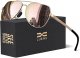 Sunglasses for Men Women Polarized New Shades Large Metal Frame - UV 400 Protection