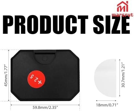 Stick On Reading Lenses Bifocals for Sunglasses, Readers Stickers Reusable Small Magnifying Lens Replacement Patch for Goggles Glasses Convert Into Magnified, No Water or Adhesive Needed, 2.5 Diopters