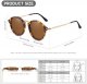 Women's Retro Round Sunglasses - Polarized Anti Glare UV400 Protection Vintage Driving Shades