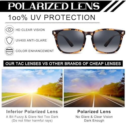 4 Pairs Polarized Sunglasses for Women Men, Trendy Sunglasses UV400 Classic Glasses