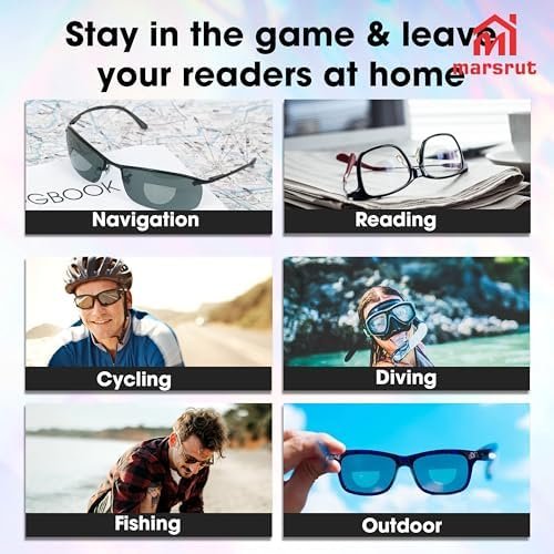 Stick On Reading Lenses Bifocals for Sunglasses, Readers Stickers Reusable Small Magnifying Lens Replacement Patch for Goggles Glasses Convert Into Magnified, No Water or Adhesive Needed, 2.5 Diopters