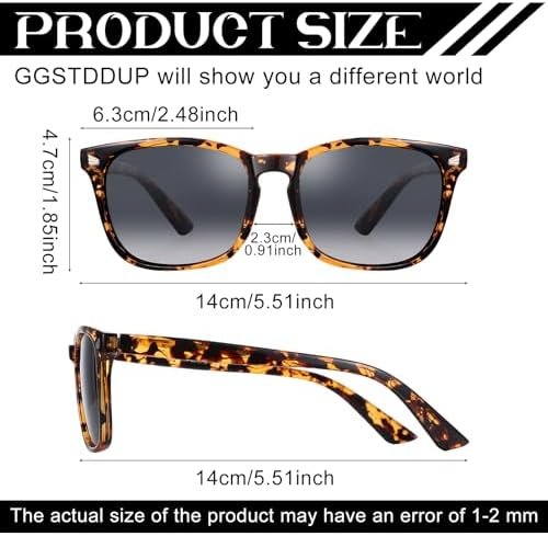 4 Pairs Polarized Sunglasses for Women Men, Trendy Sunglasses UV400 Classic Glasses