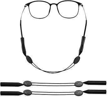 Eyeglass Strap 2Pcs Adjustable Glasses Strap - No Tail Sunglasses Strap,Sports Glasses Strap,Eyeglass Holder Strap,Eyeglasses Strap for Men Women