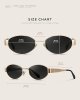 Eyewear - Women's Retro Oval Sunglasses, Trendy Small Frame, 90s Inspired Fashion