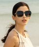 Classic Polarized Sunglasses for Women Trendy Square Ladies Sun Glasses Shades Sparkling Frame UV400 Protection