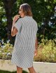 Zeagoo Women's Summer Dress 2025 Cotton Button Down Short Sleeve Tshirt Dresses Casual Flowy V Neck Loose Mini Beach Dress