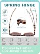 2Packs Progressive Reading Sunglasses for Women - No Line Ladies Multifocal Sun Readers Large Frame with Spring Hinge